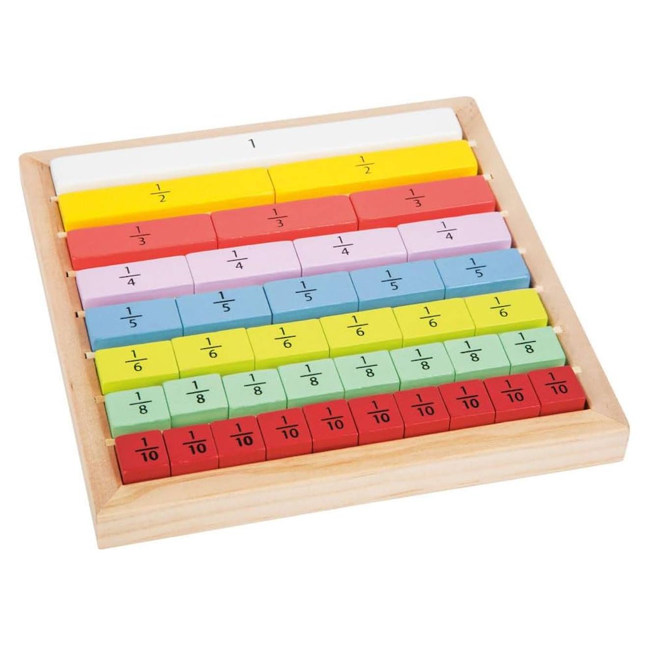 Jeu éducatif fractions beige