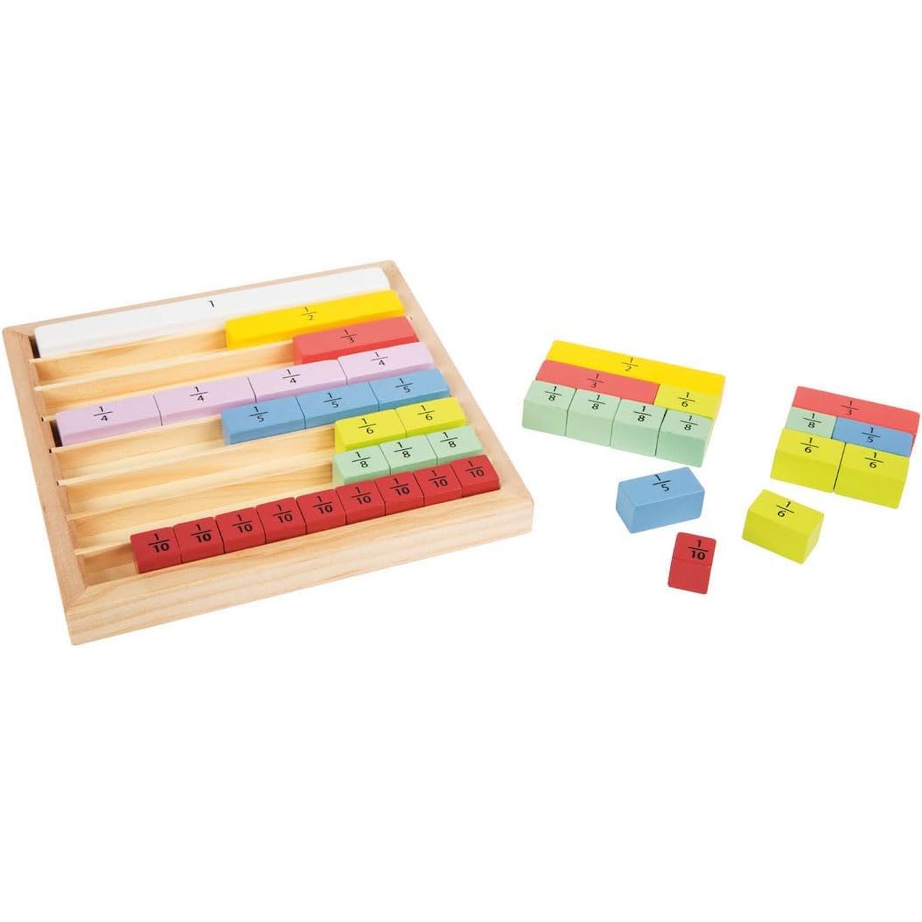 Jeu éducatif fractions beige