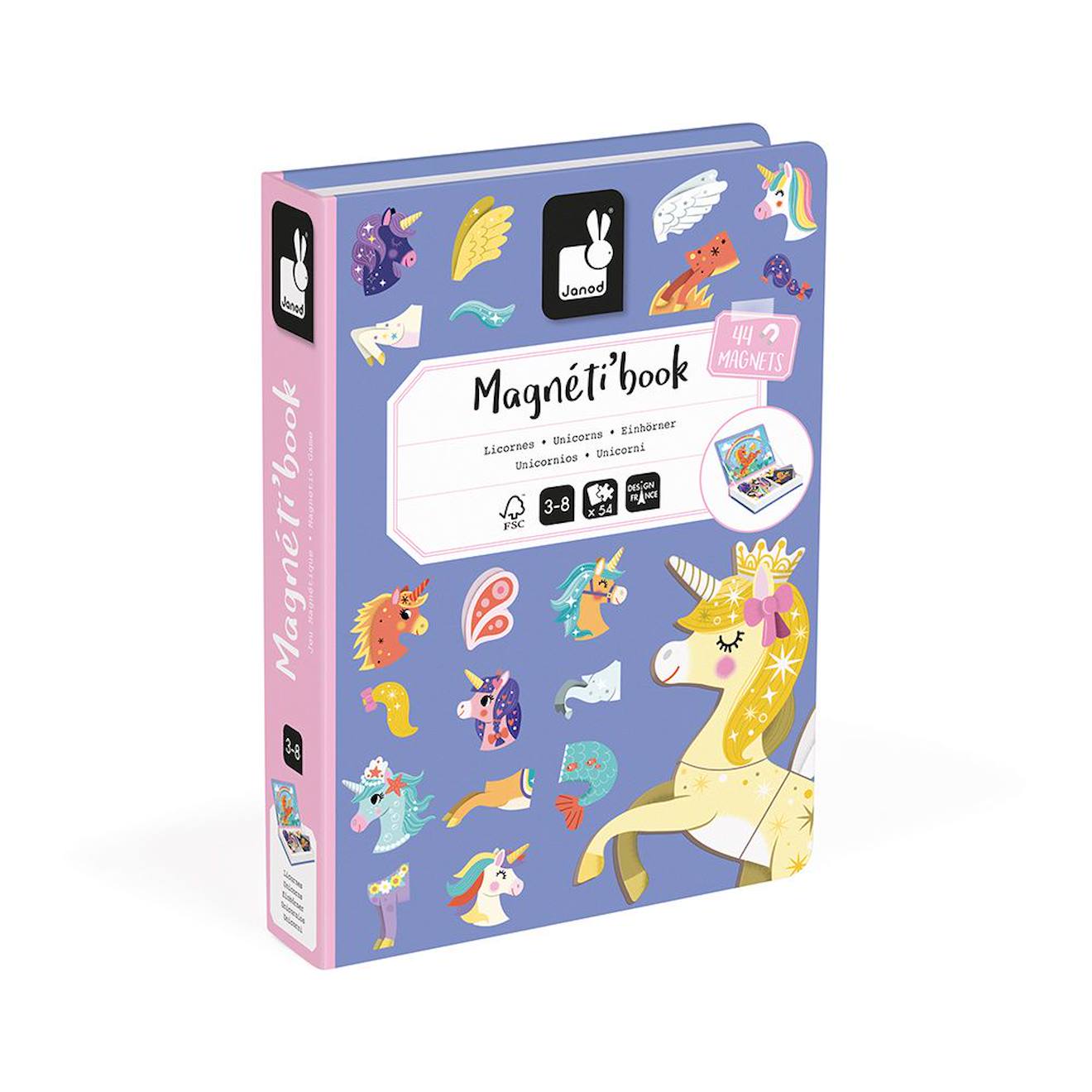 Jeu éducatif magnétique magnéti'book licornes multicolore