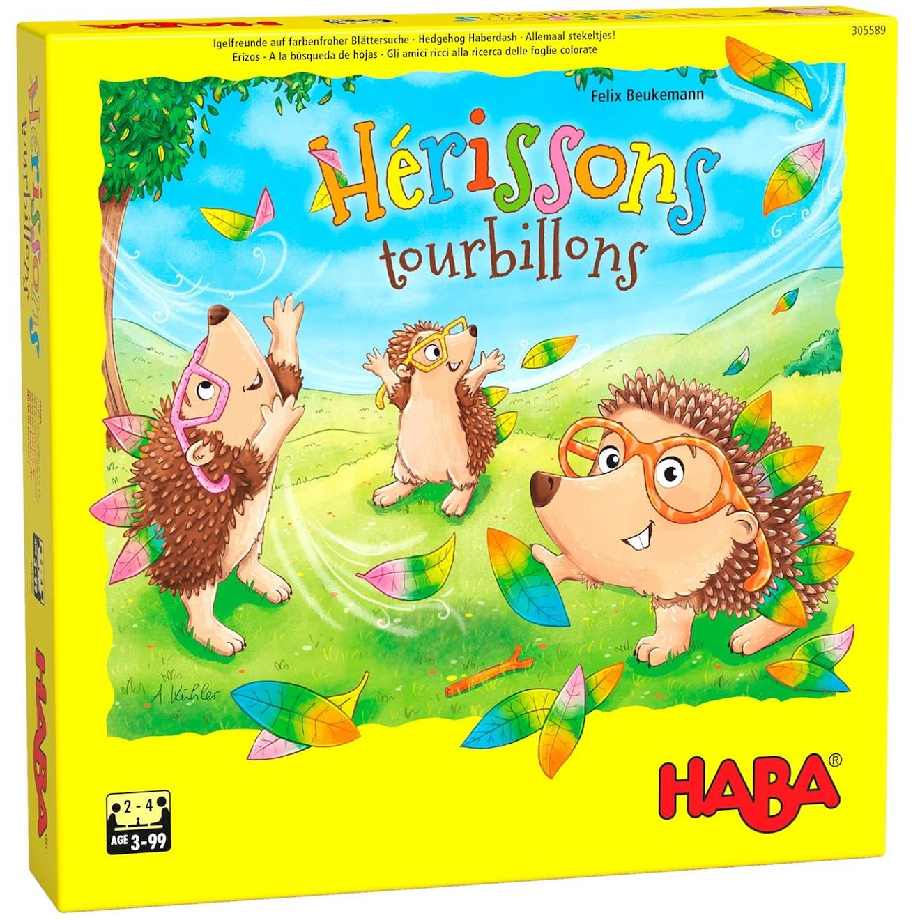 Jeu hérissons tourbillon jaune