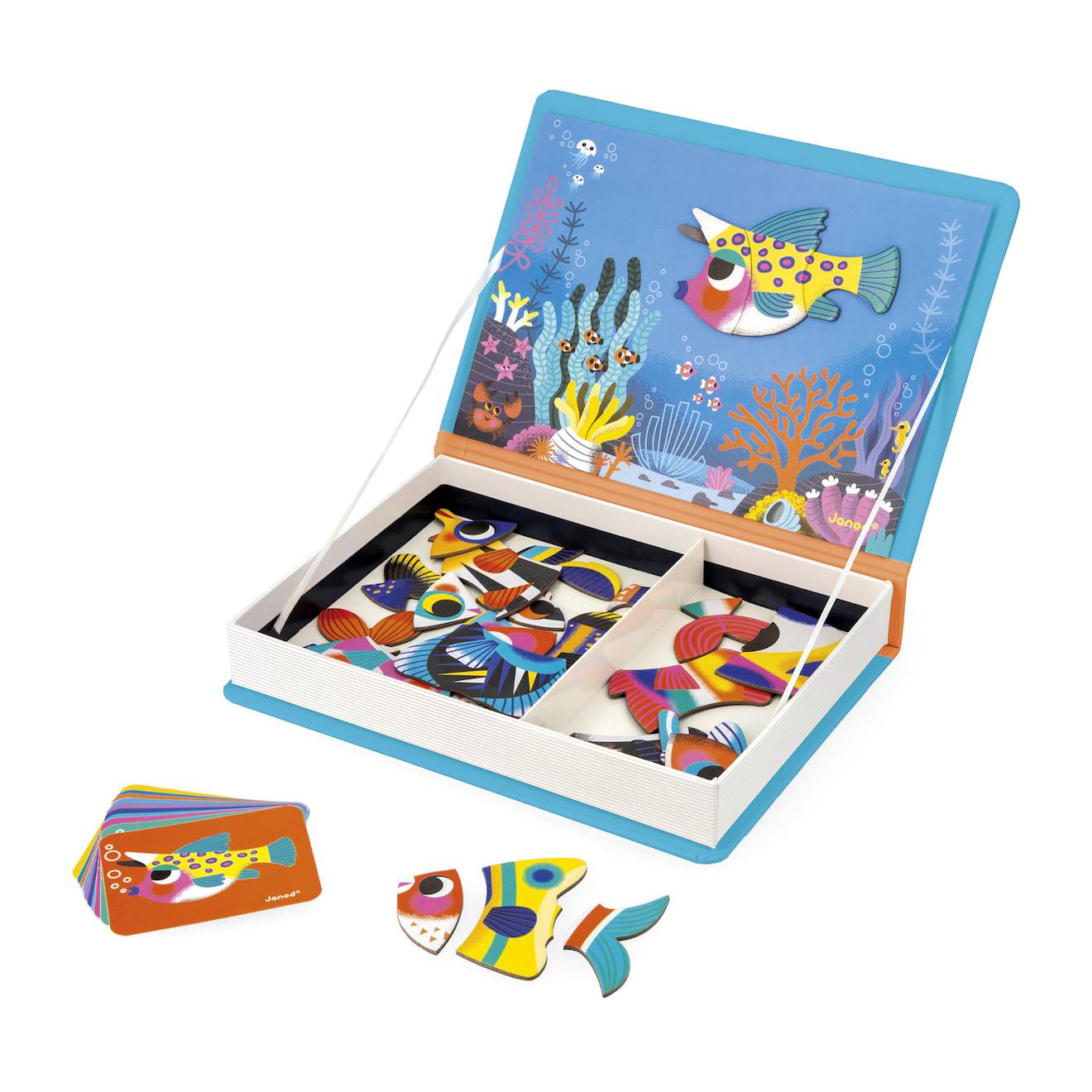 Jeu magnéti'book poissons tropicaux multicolore