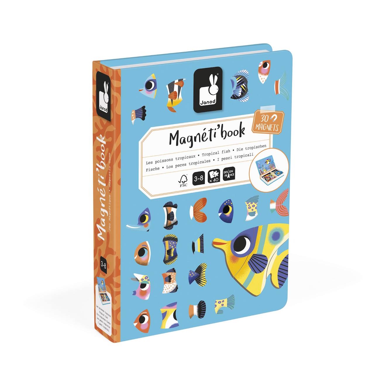 Jeu magnéti'book poissons tropicaux multicolore