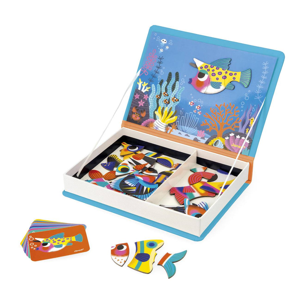 Jeu magnéti'book poissons tropicaux multicolore