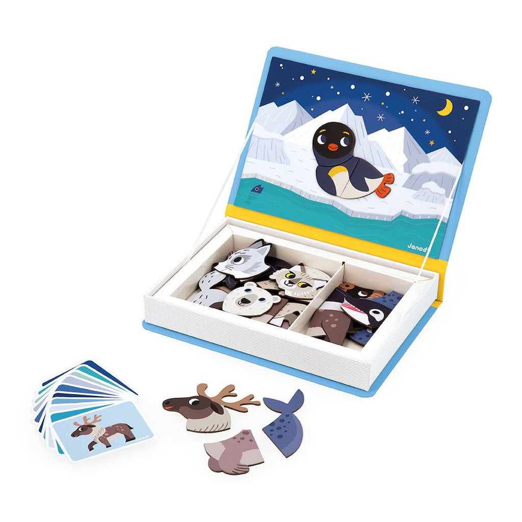 Jeu magnétique magnéti'book animaux polaires multicolore