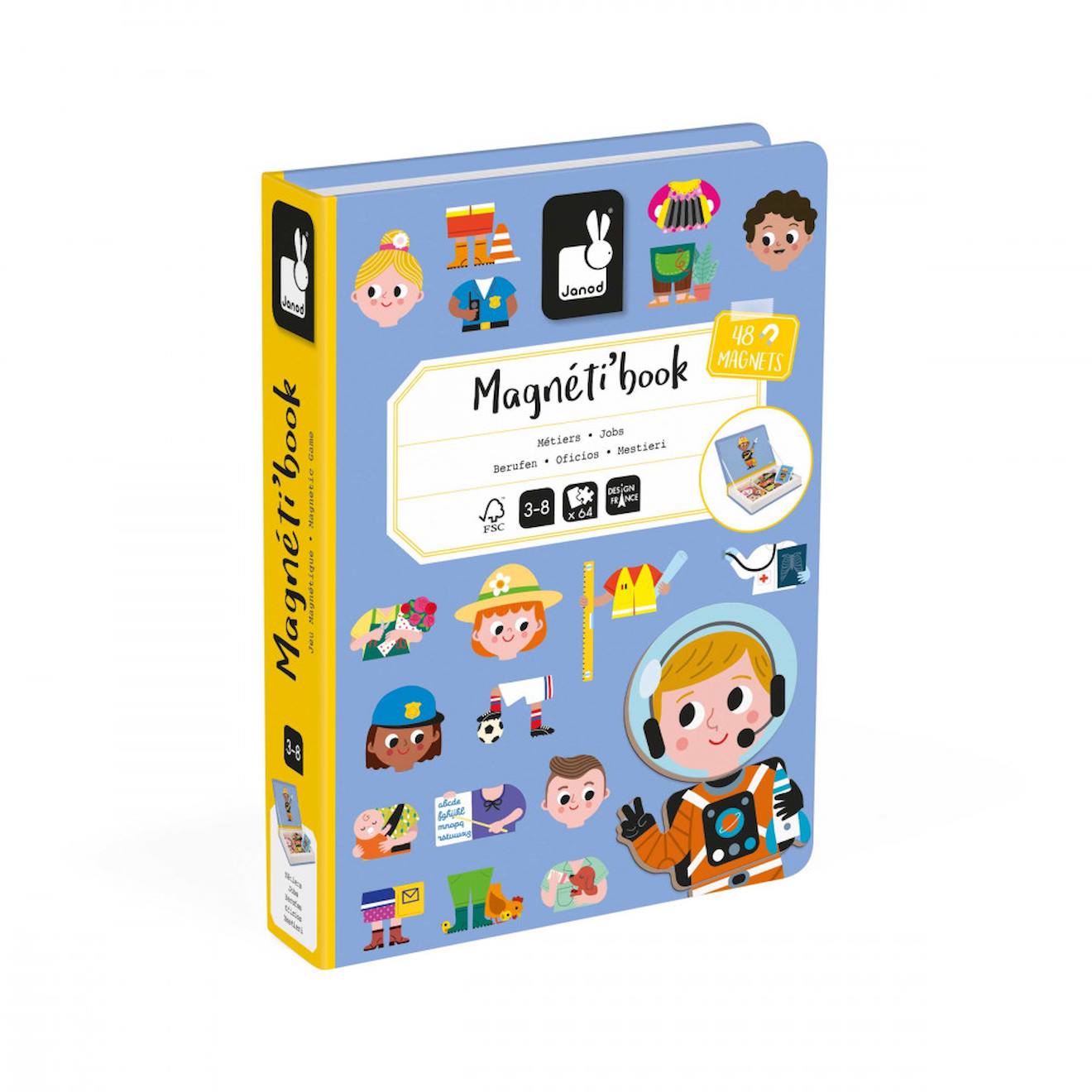 Jeu magnétique magnéti'book métiers multicolore