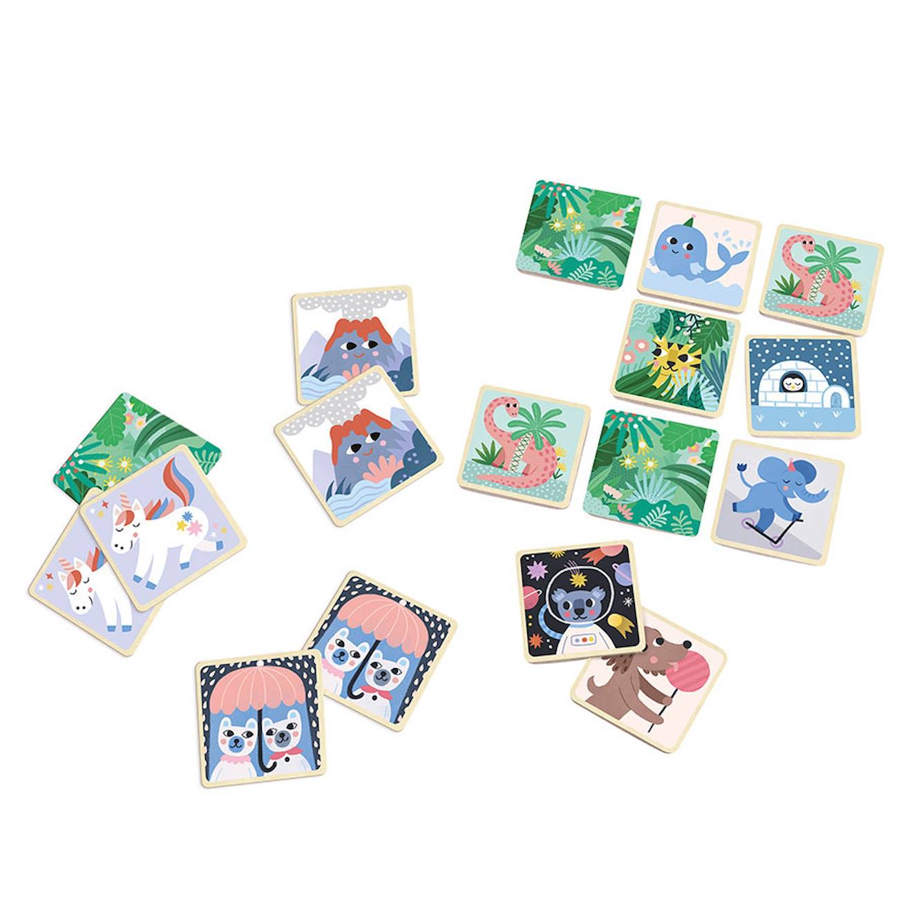 Jeu méMo imagier michelle carlslund bleu