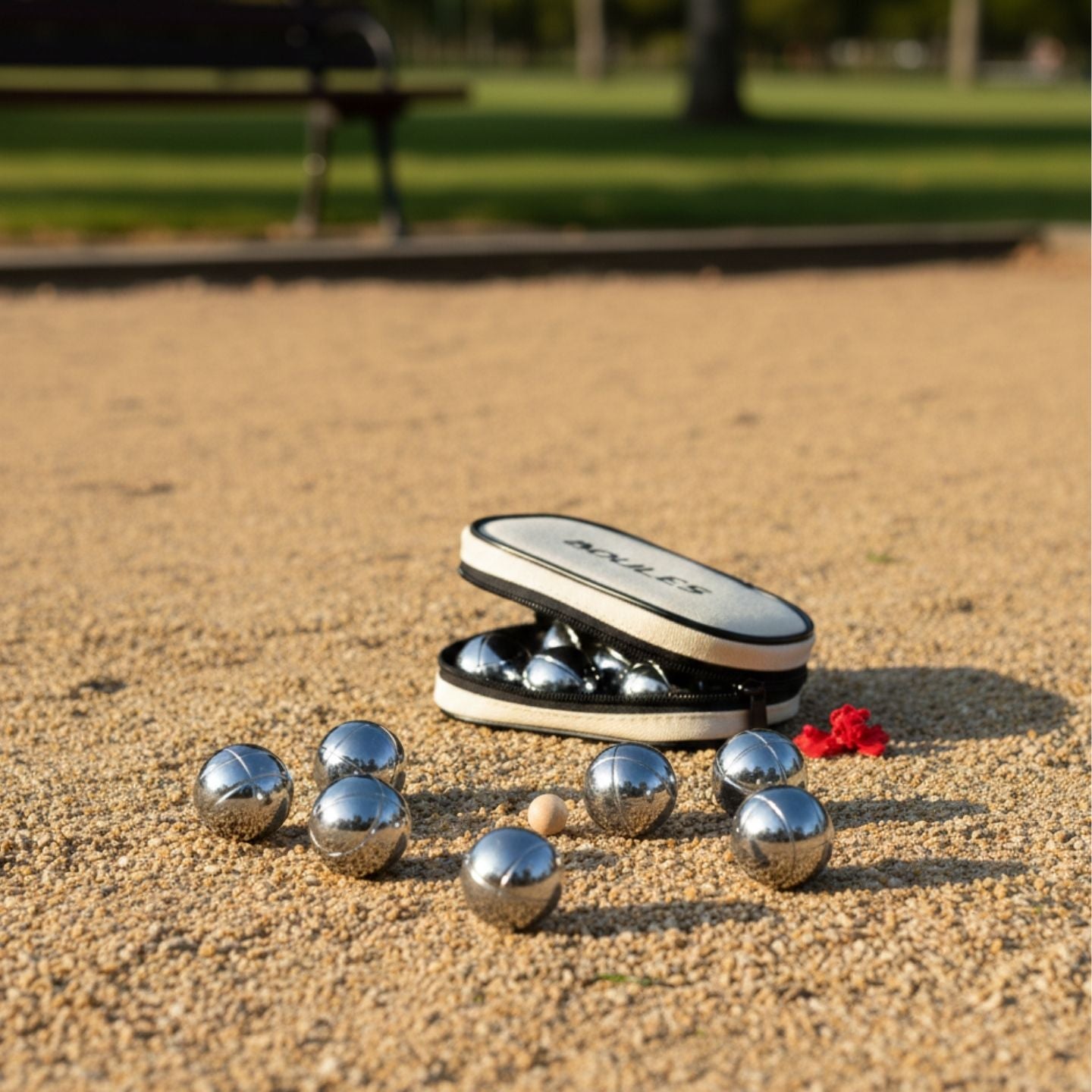 Mini boules de pétanque nomades prêtes à jouer