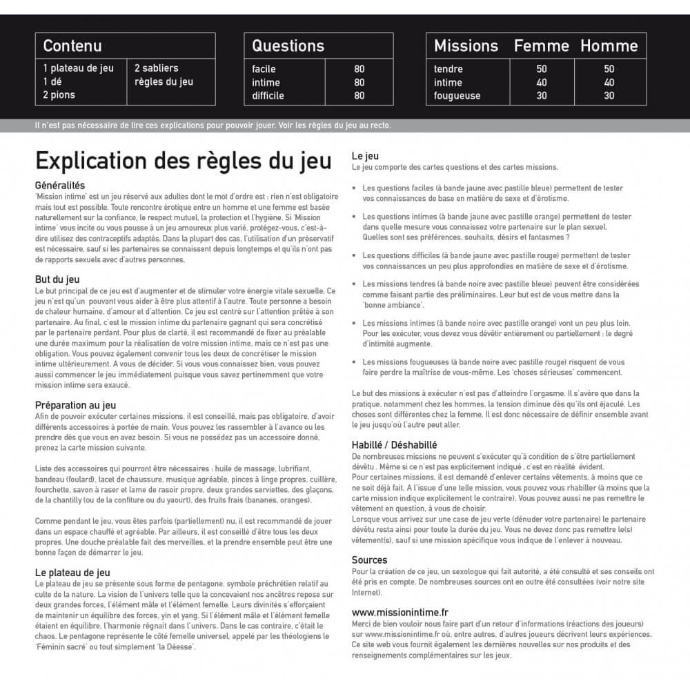 Jeu Mission Intime - Jeux de Couple CadoMaestro