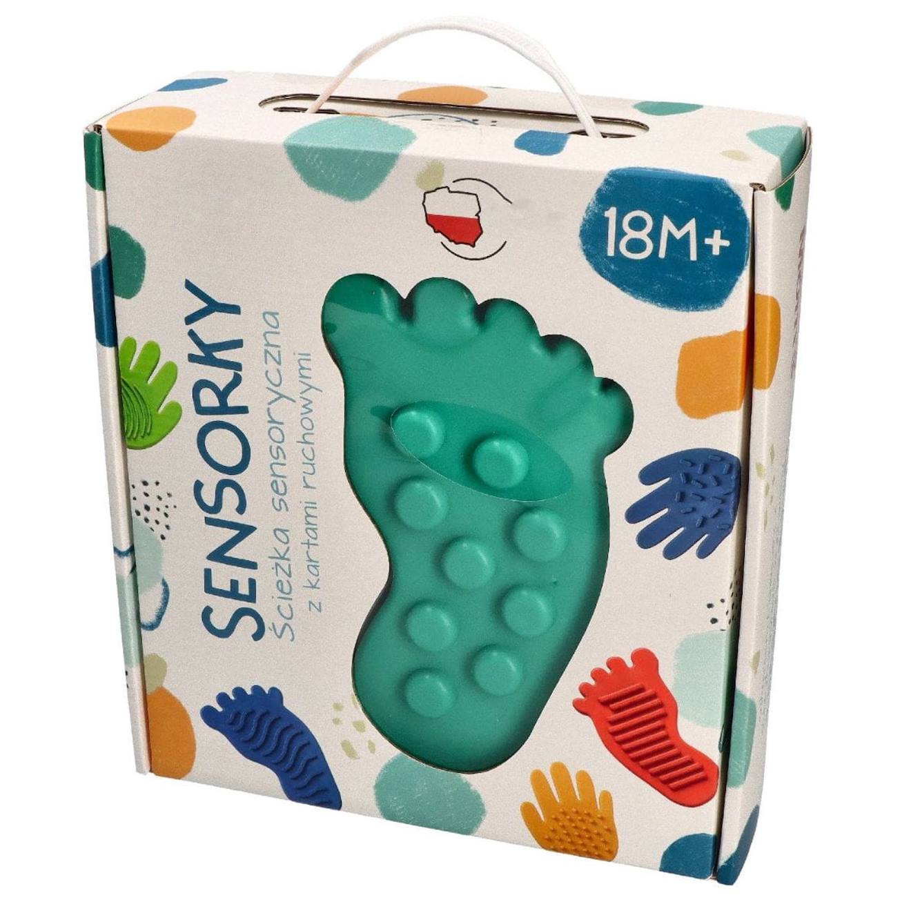 Jeu parcours sensoriel – chemin montessori empreintes pieds & mains multicolore