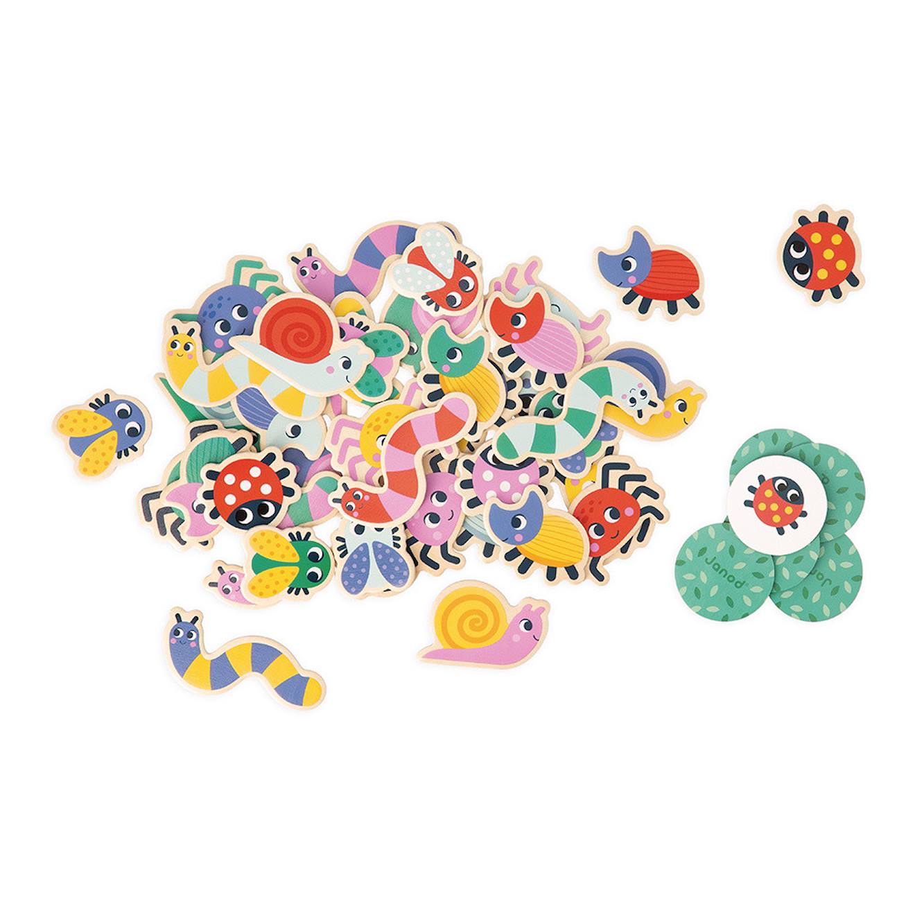 Jeu pédagogique cherche et trouvé du jardin multicolore