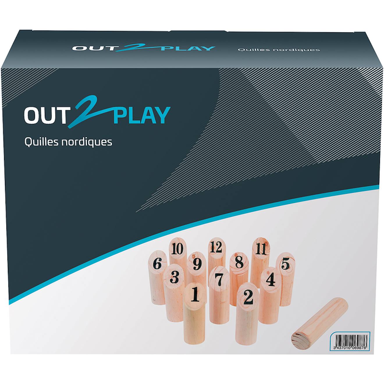 Jeu quilles nordiques en bois multicolore