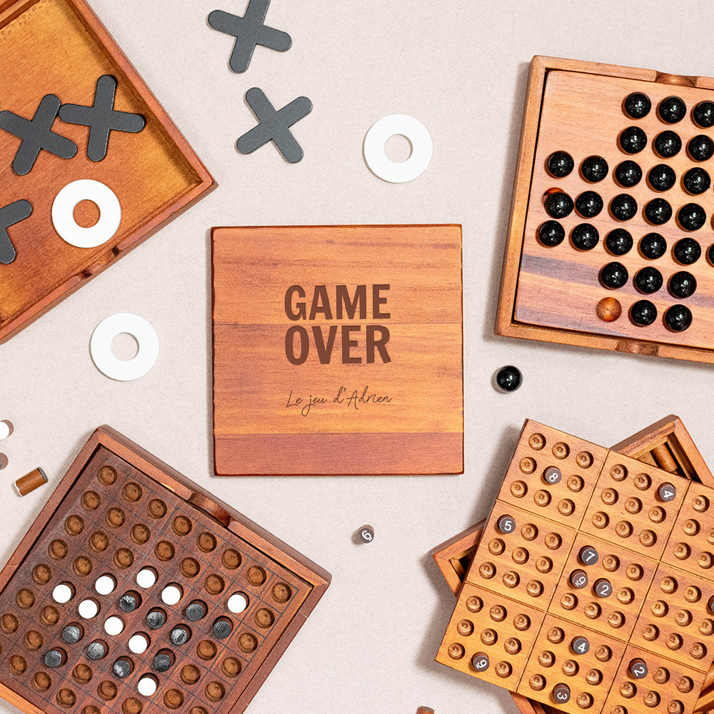 Jeu de Voyage en Bois Game Over à Personnaliser Sudoku - Jeux de Société Originaux