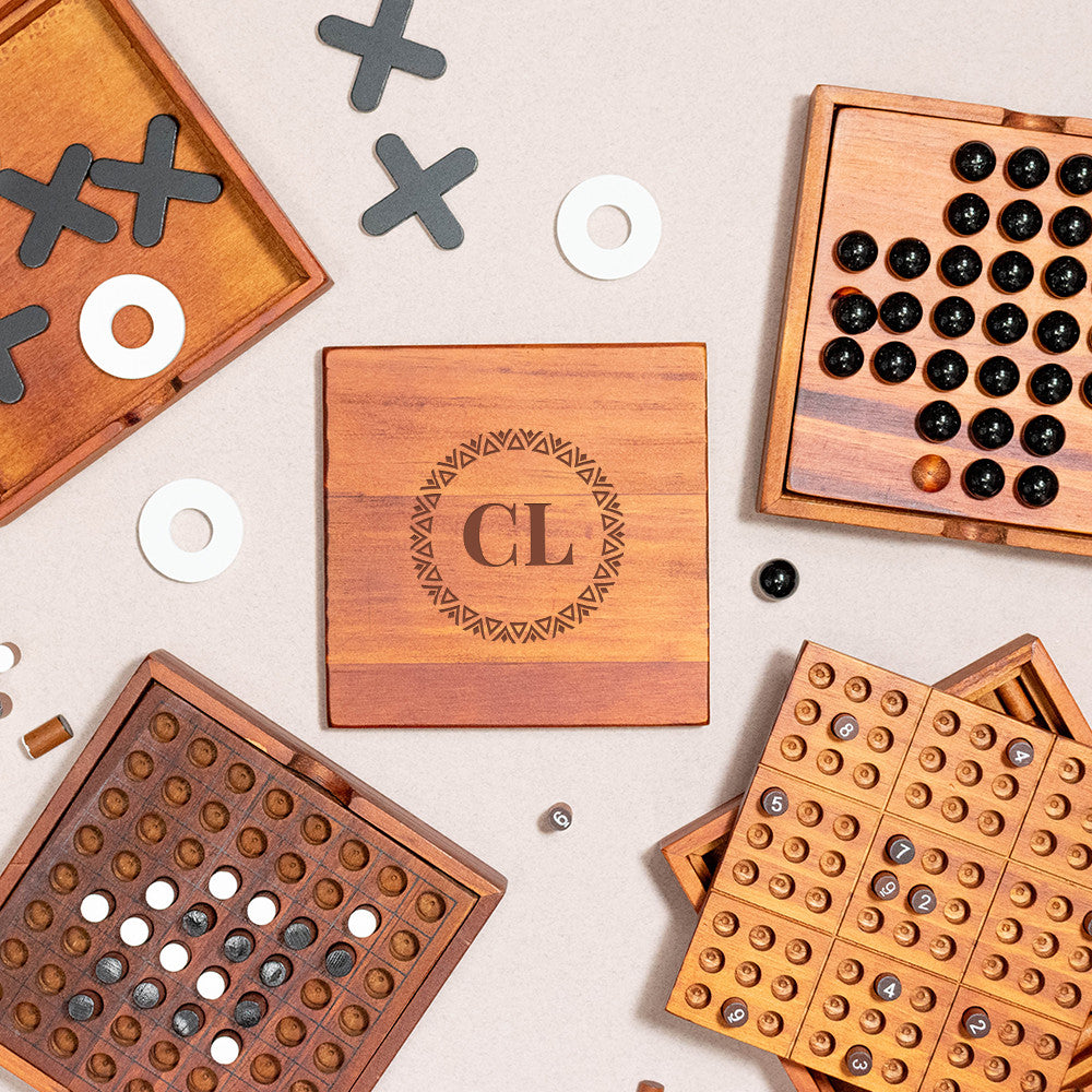 Jeu de Voyage en Bois Initiales à Personnaliser Sudoku - Jeux de Société Originaux