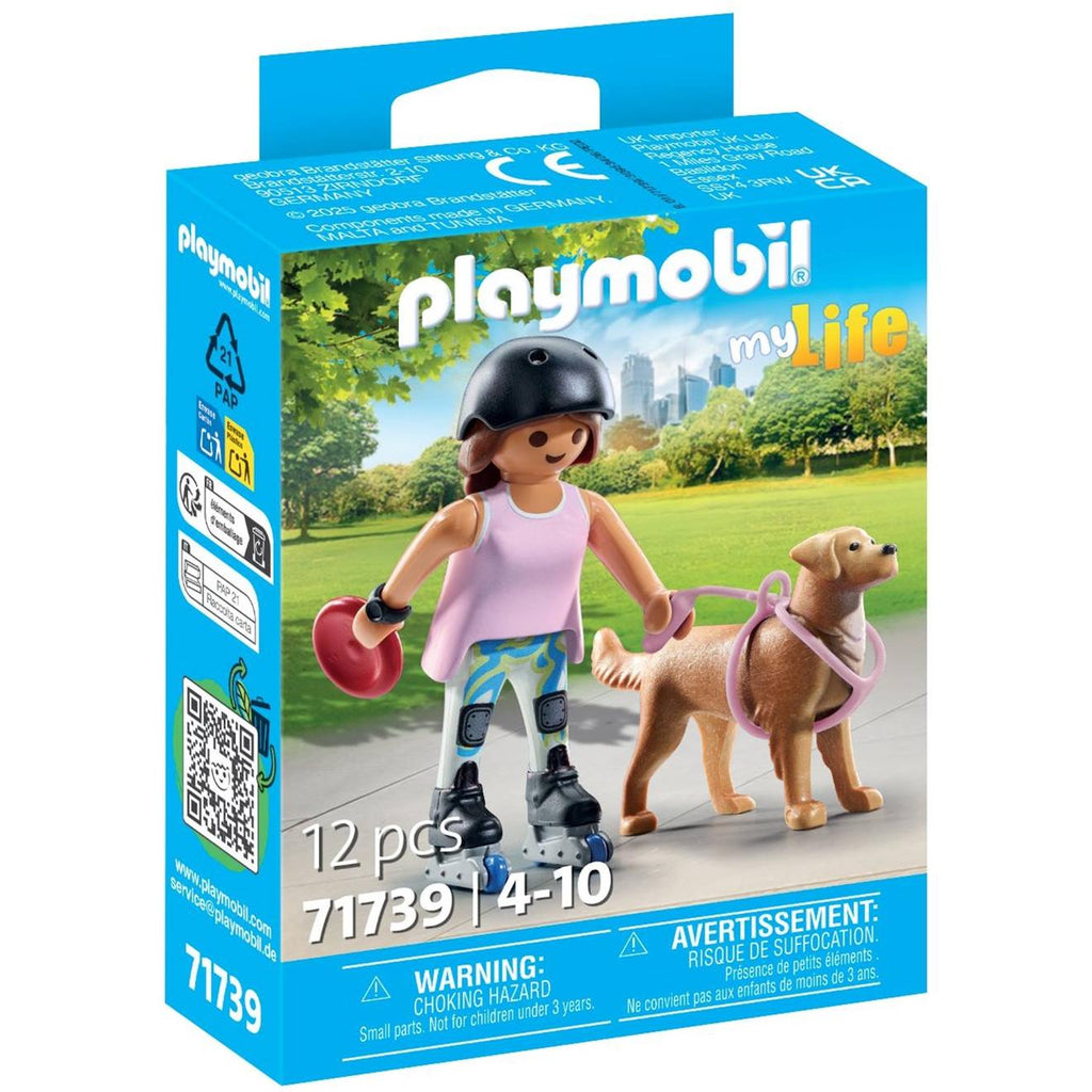 Jeune fille rolleuse avec retriever et accessoires 71739 multicolore