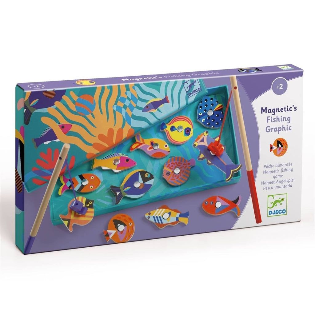 Jeux de pêche à la ligne : poissons graphiques multicolore