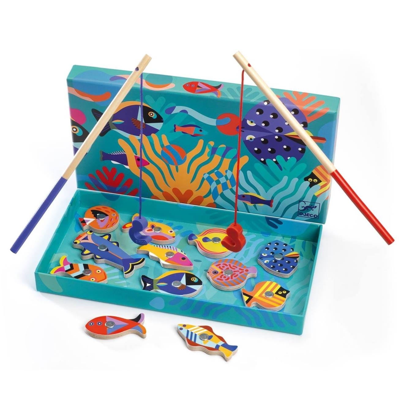 Jeux de pêche à la ligne : poissons graphiques multicolore
