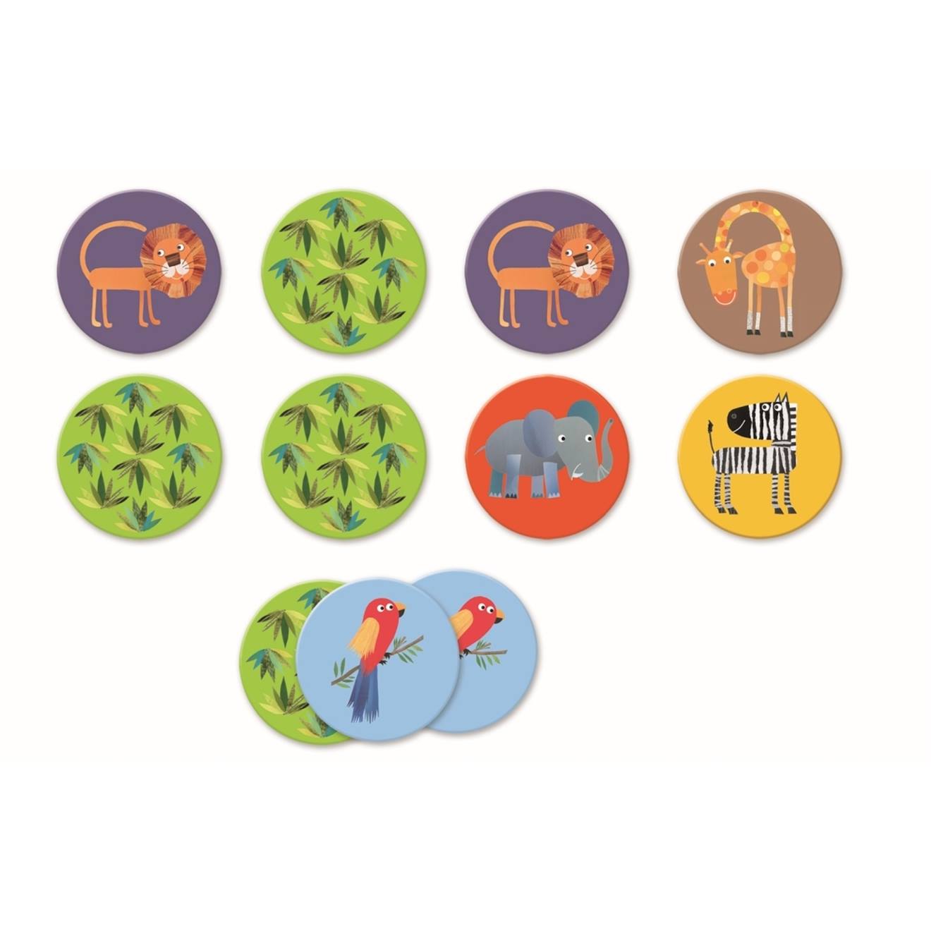 Jeux éducatifs - méMo jungle, 30 pièces multicolore