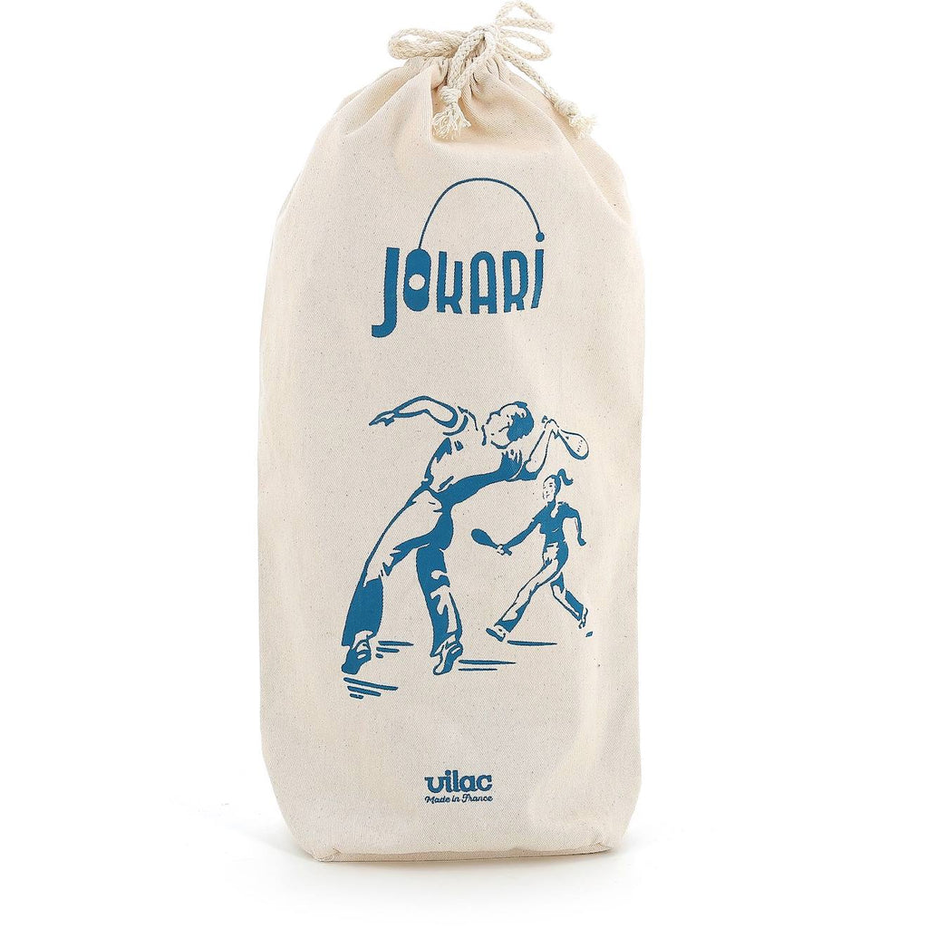 Jokari bois massif en sac coton beige