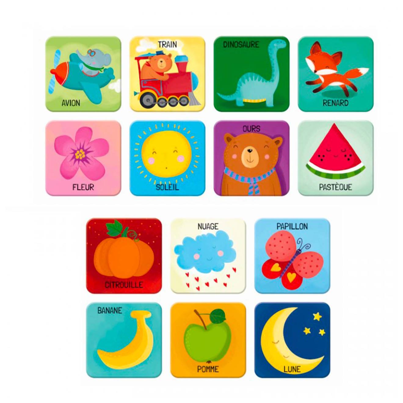 Joue et apprends méMo mots multicolore