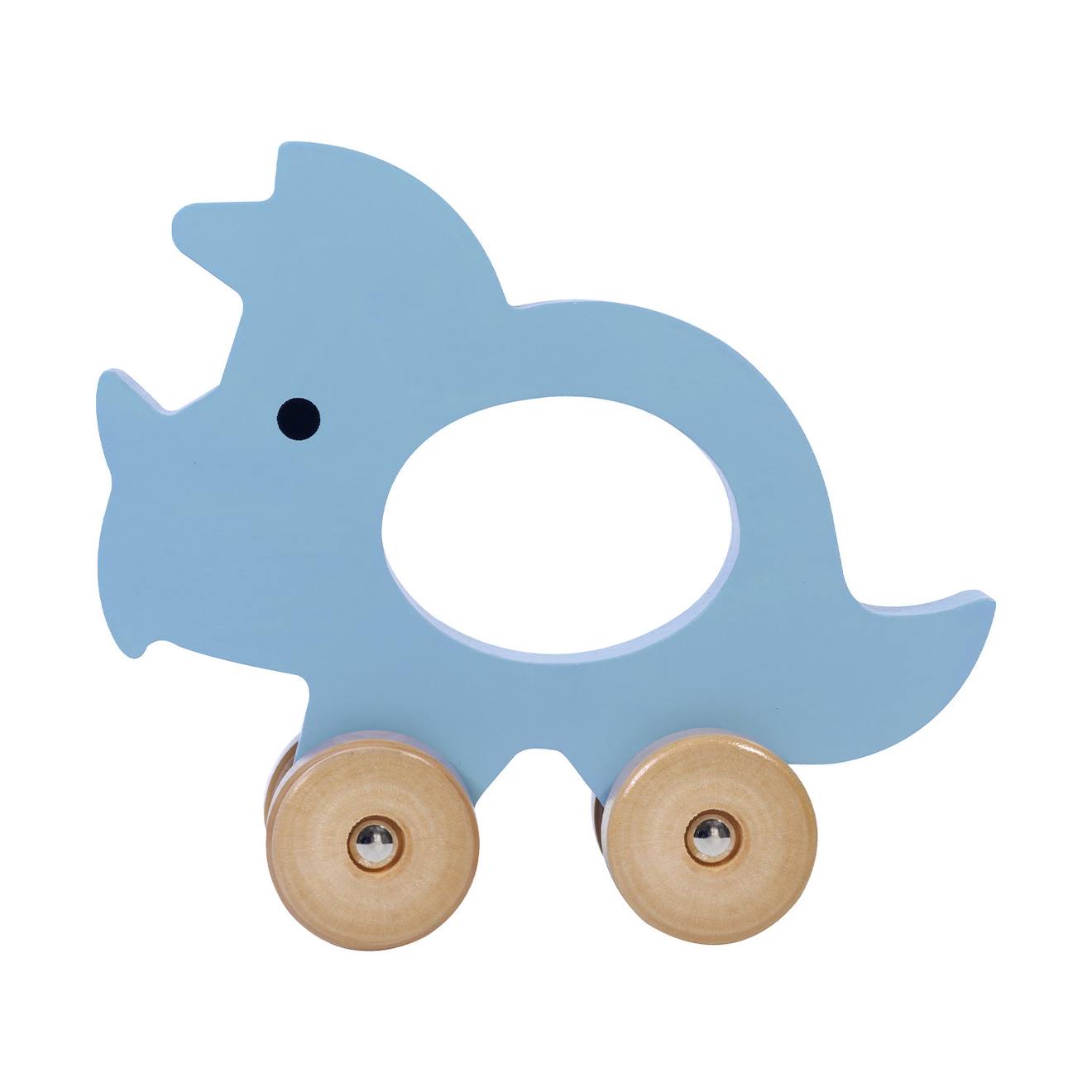 Jouet à pousser animal bleu