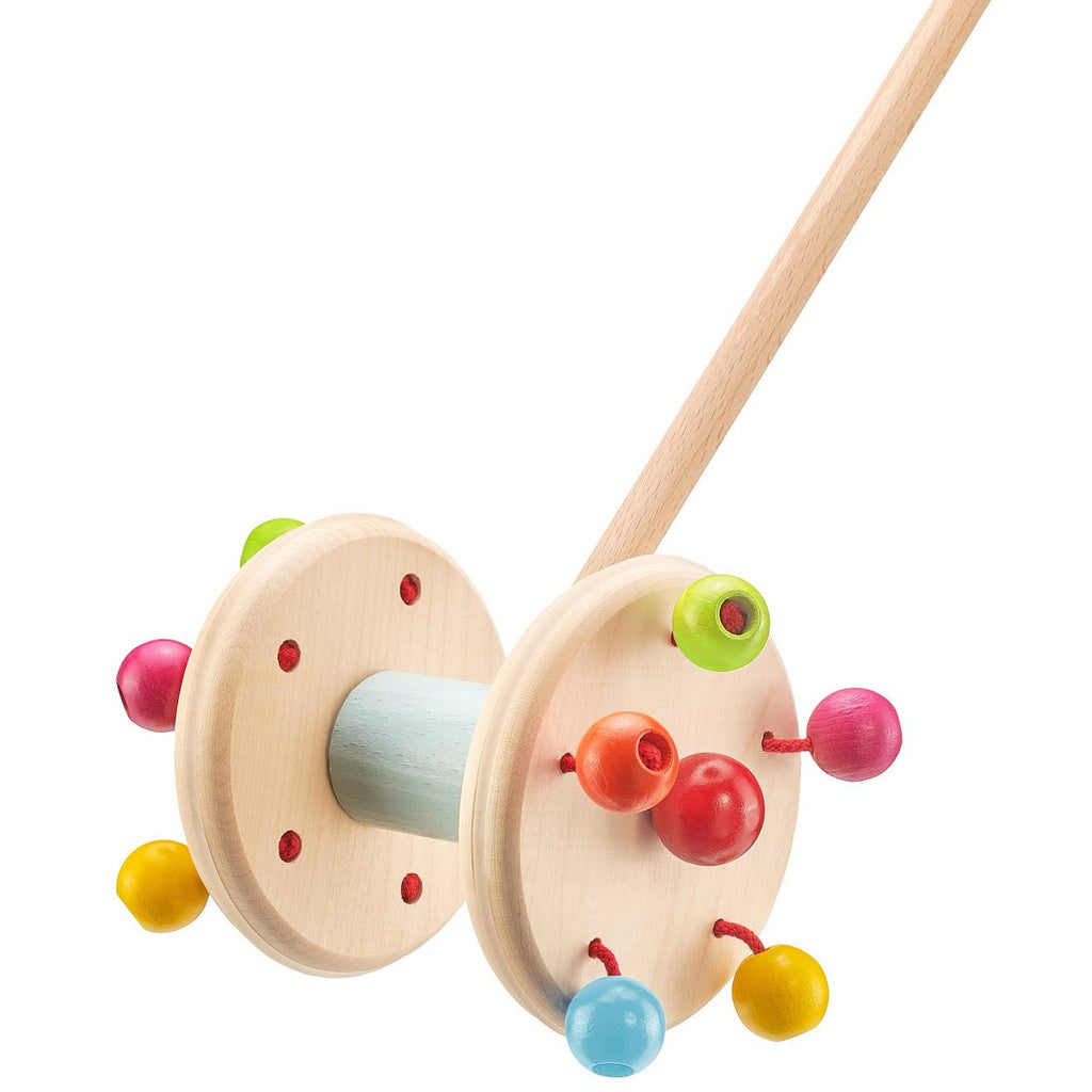 Jouet à pousser roller beige
