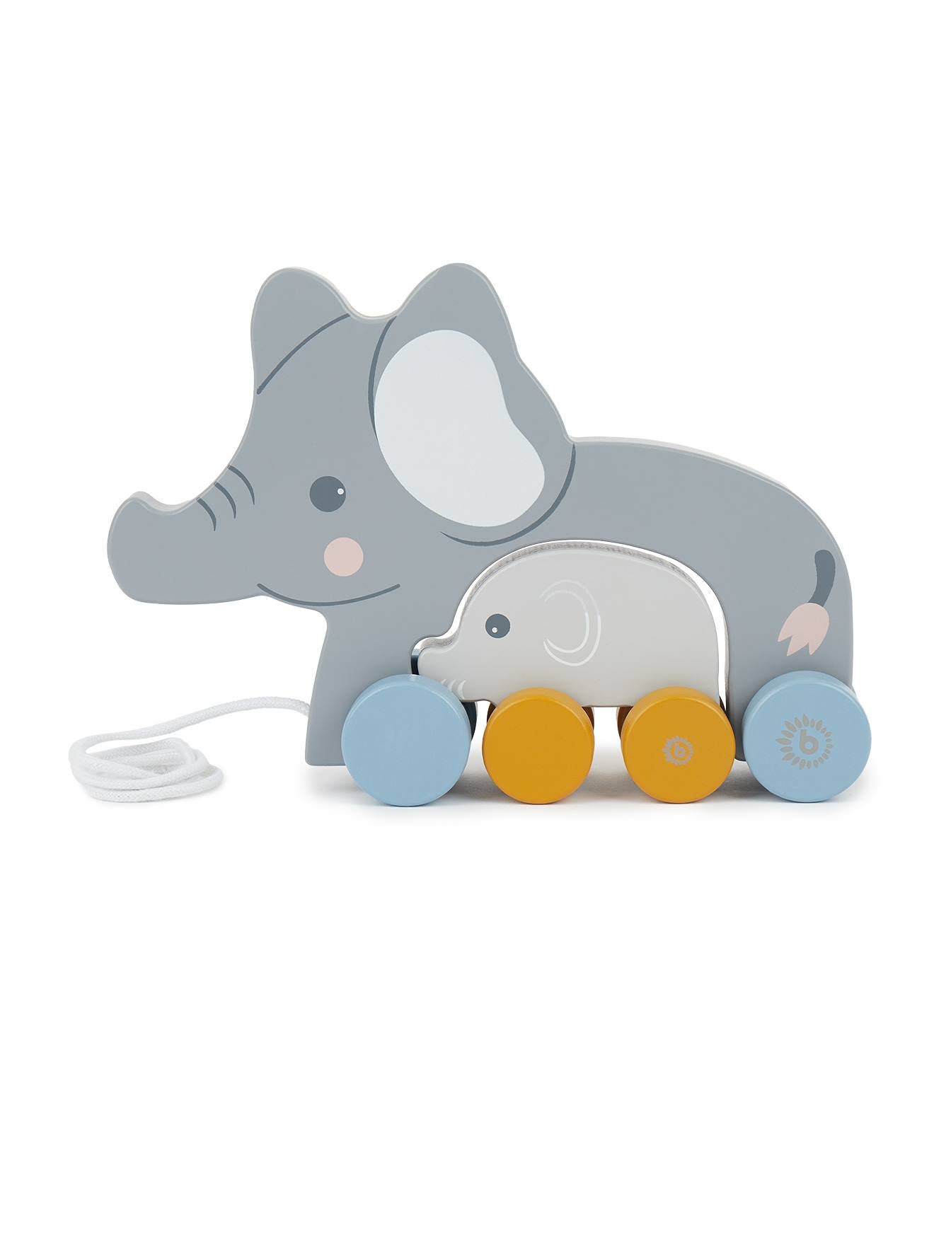 Jouet à tirer en bois éléphants