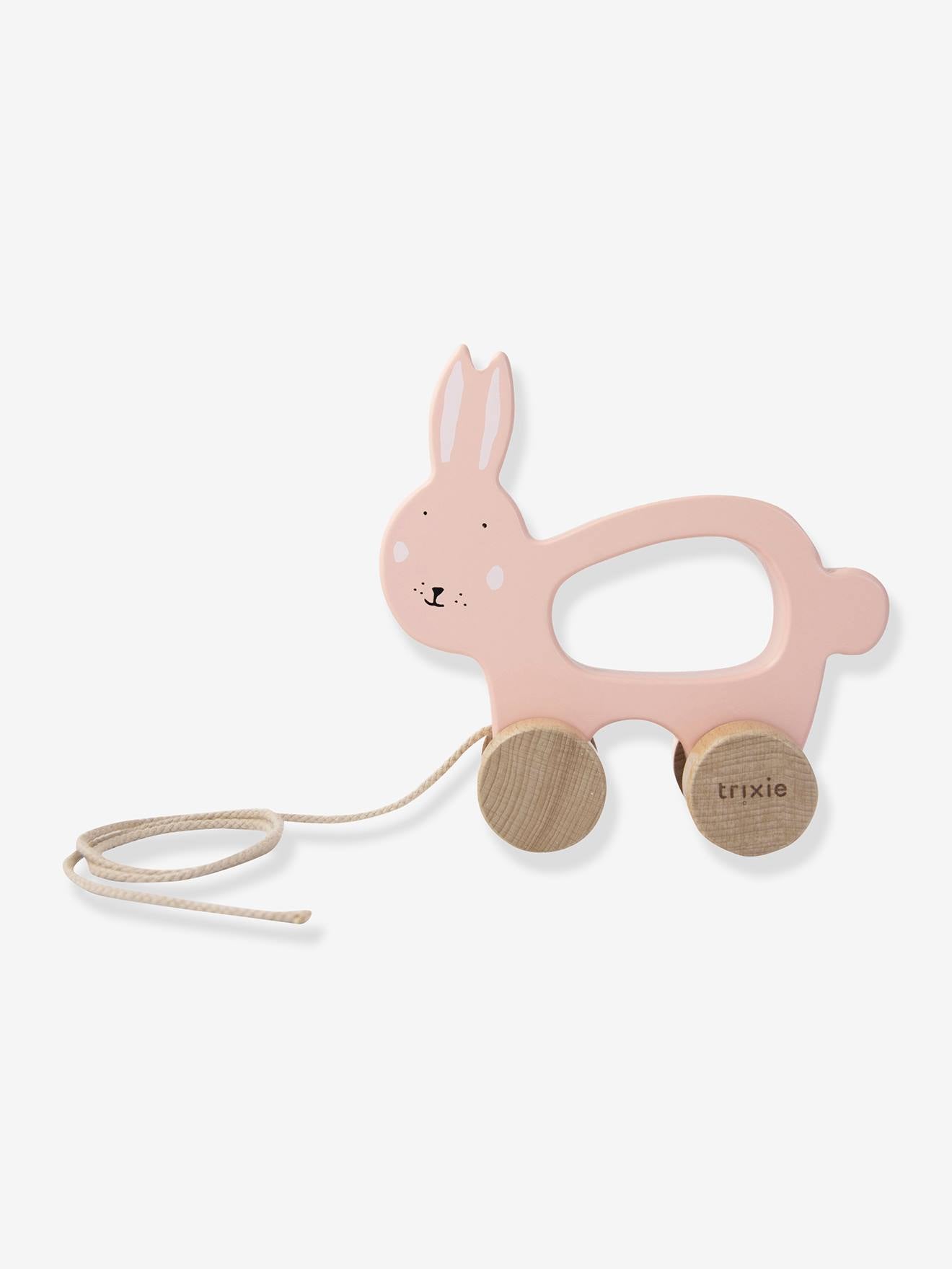 Jouet à tirer en bois - mrs rabbit