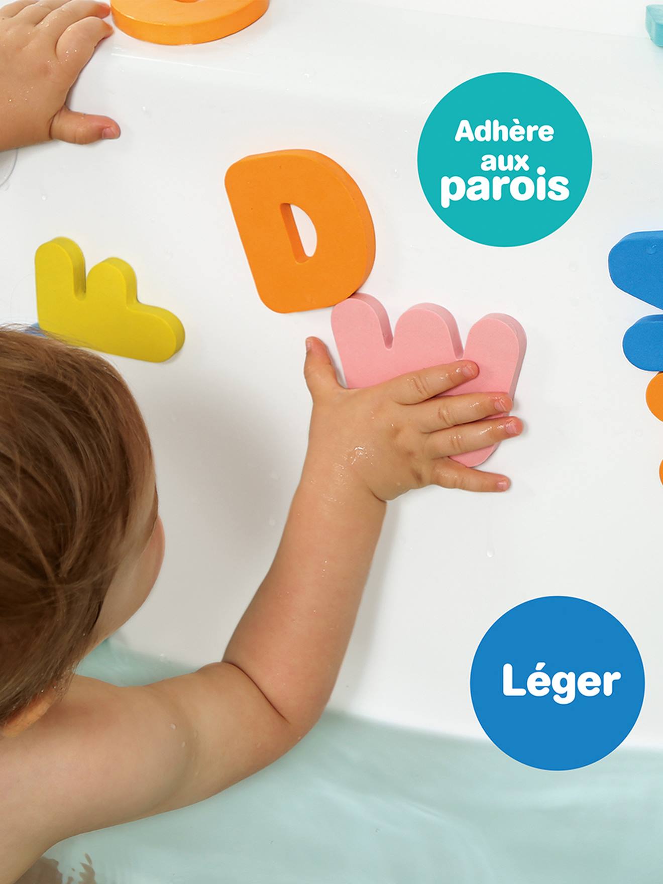 Jouet alphabet pour le bain multicolore