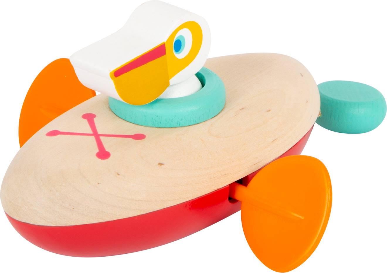Jouet aquatique canoë pélican beige