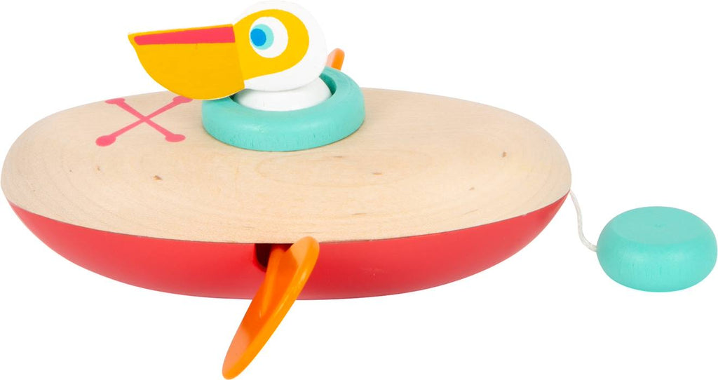 Jouet aquatique canoë pélican beige