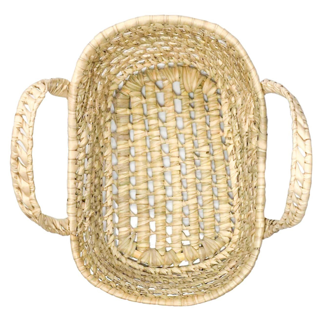 Jouet couffin poupée 35cm en fibres naturelles beige