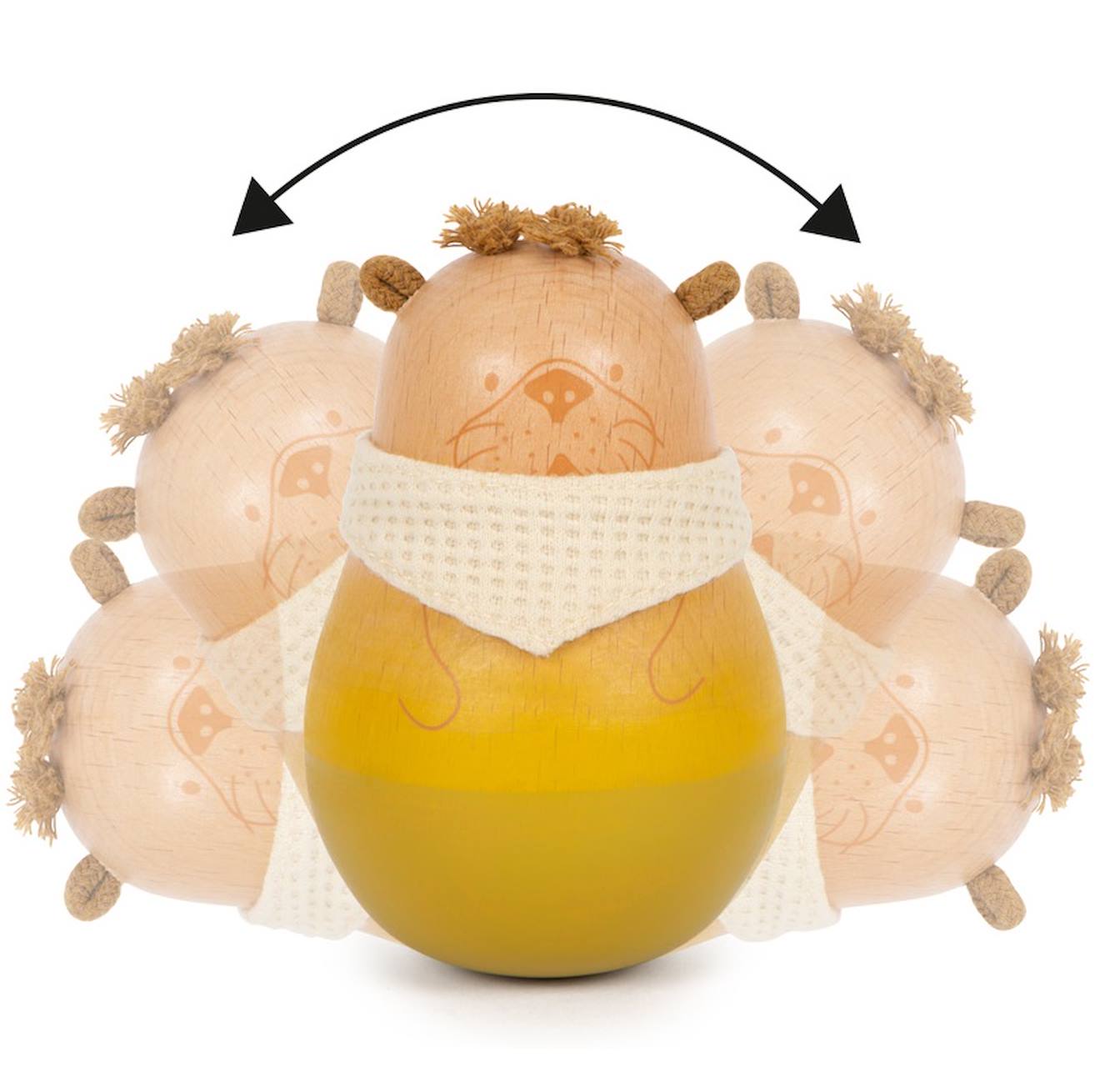Jouet culbuto pour bébé seaside jaune