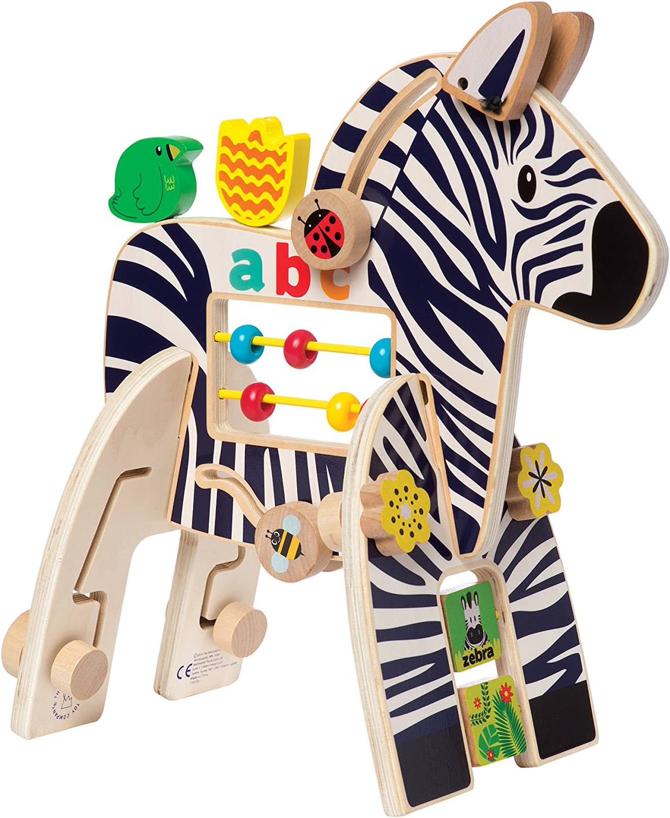 Jouet d'activité zèbre safari beige