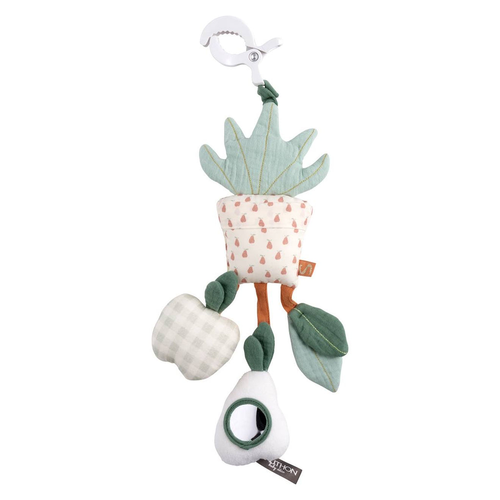 Jouet d'activités en coton - botanica vert tilleul