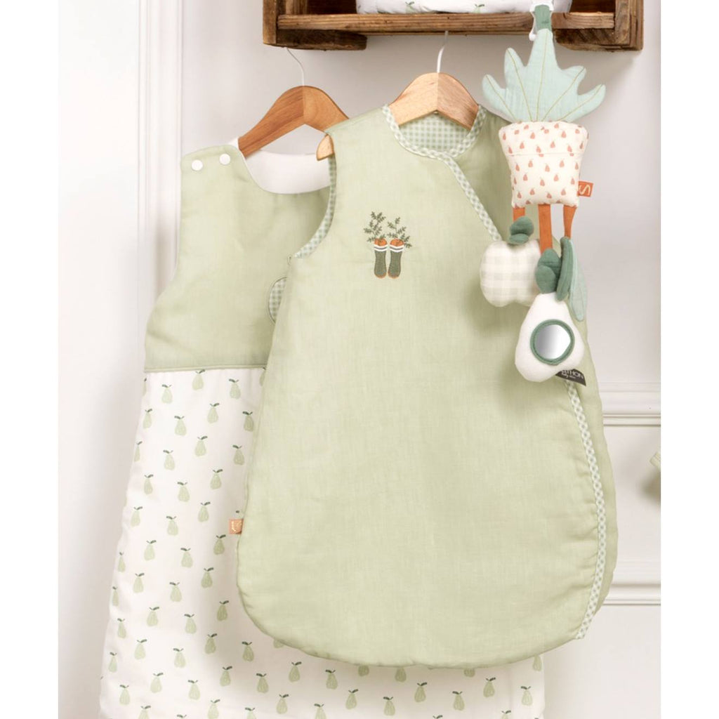 Jouet d'activités en coton - botanica vert tilleul