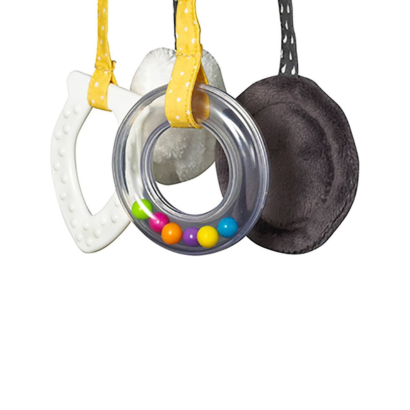 Jouet d'activités enfant eléphant en velours - babyfan gris