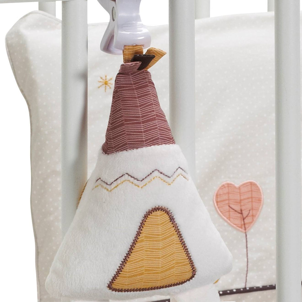 Jouet d'activités enfant tipi en velours - timouki blanc