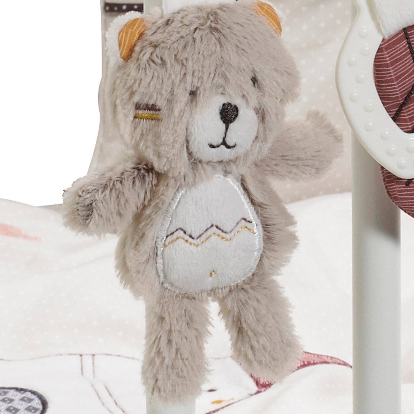 Jouet d'activités enfant tipi en velours - timouki blanc