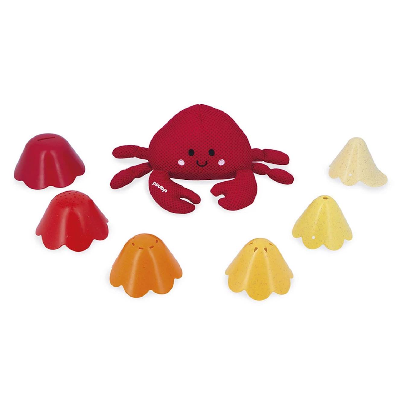 Jouet de bain bernard et sa coquille multicolore