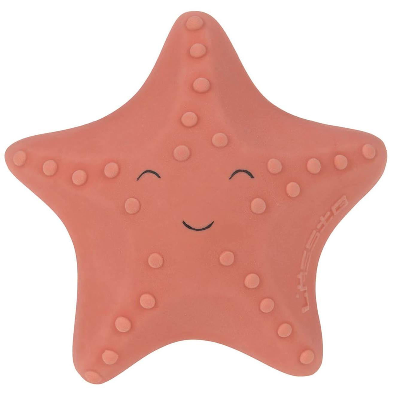 Jouet de bain en caoutchouc naturel etoile de mer rouge