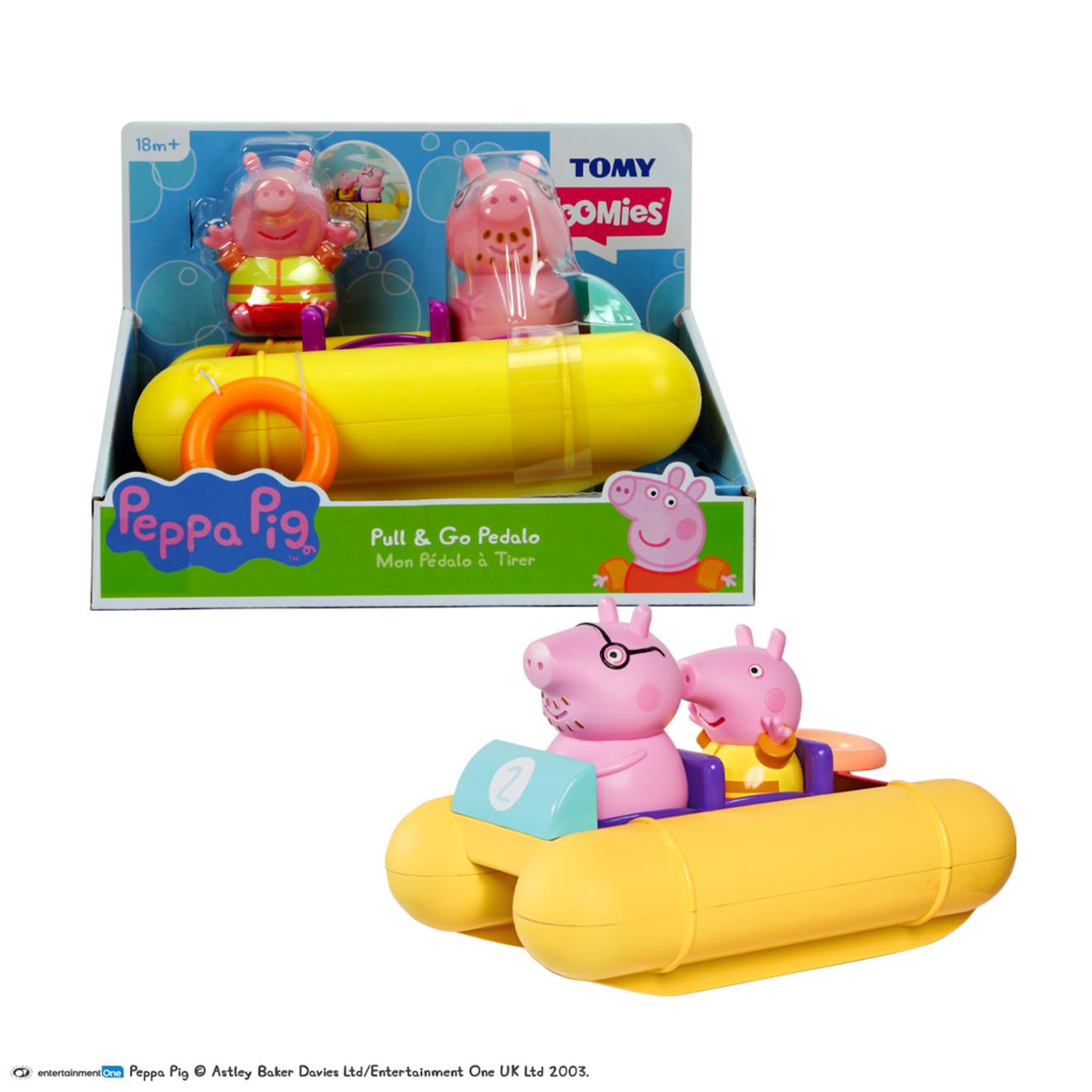 Jouet de bain - mon pédalo à tirer Peppa Pig multicolore