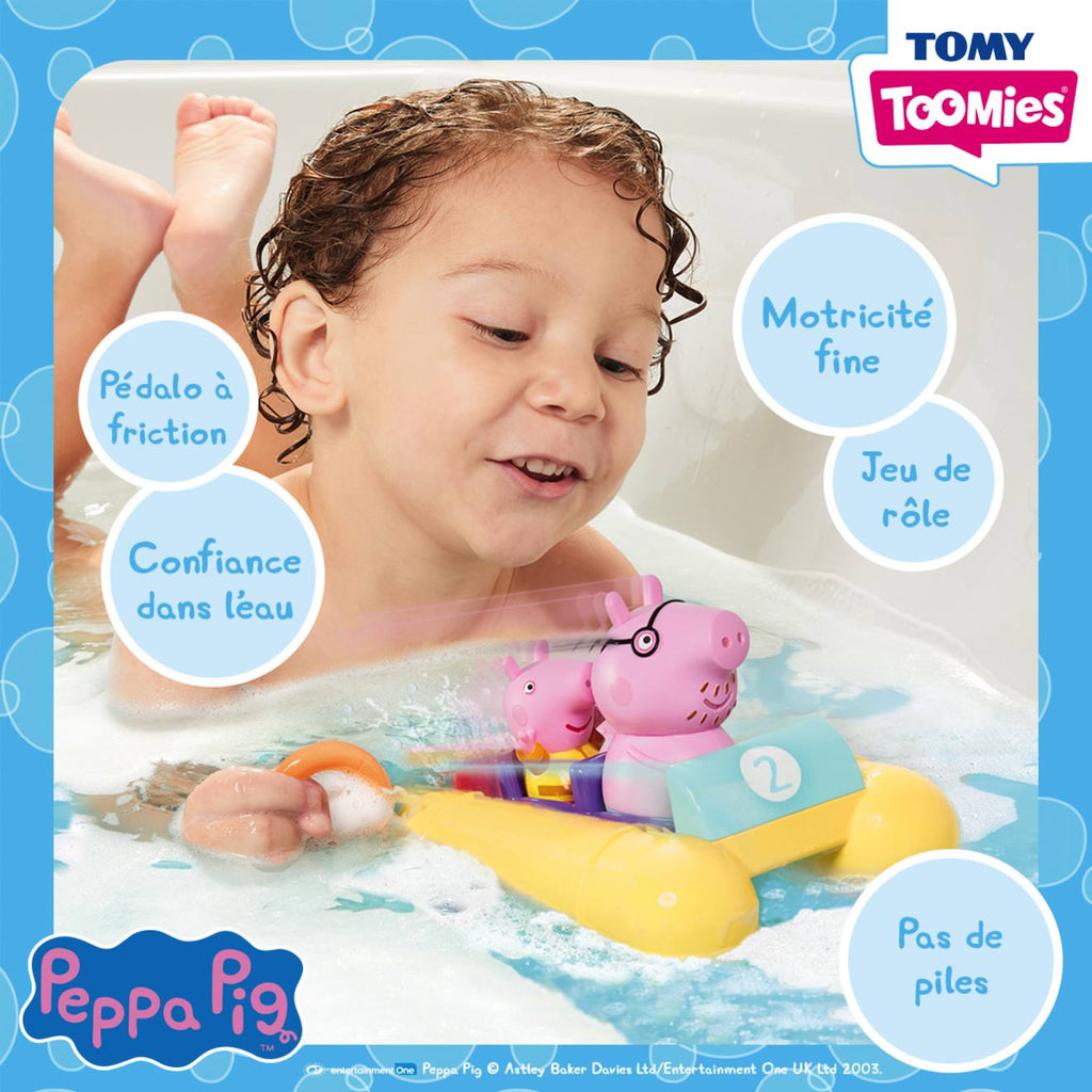 Jouet de bain - mon pédalo à tirer Peppa Pig multicolore