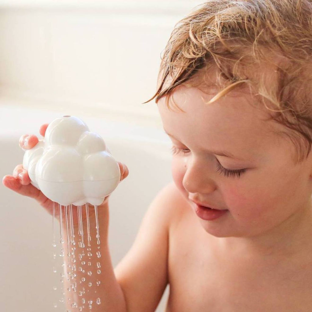 Jouet de bain pluï rain cloud blanc