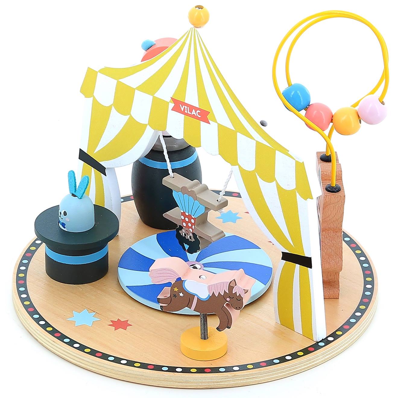 Jouet d'éveil circus beige
