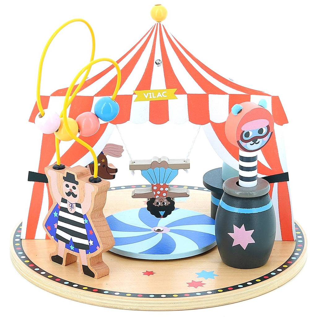 Jouet d'éveil circus beige