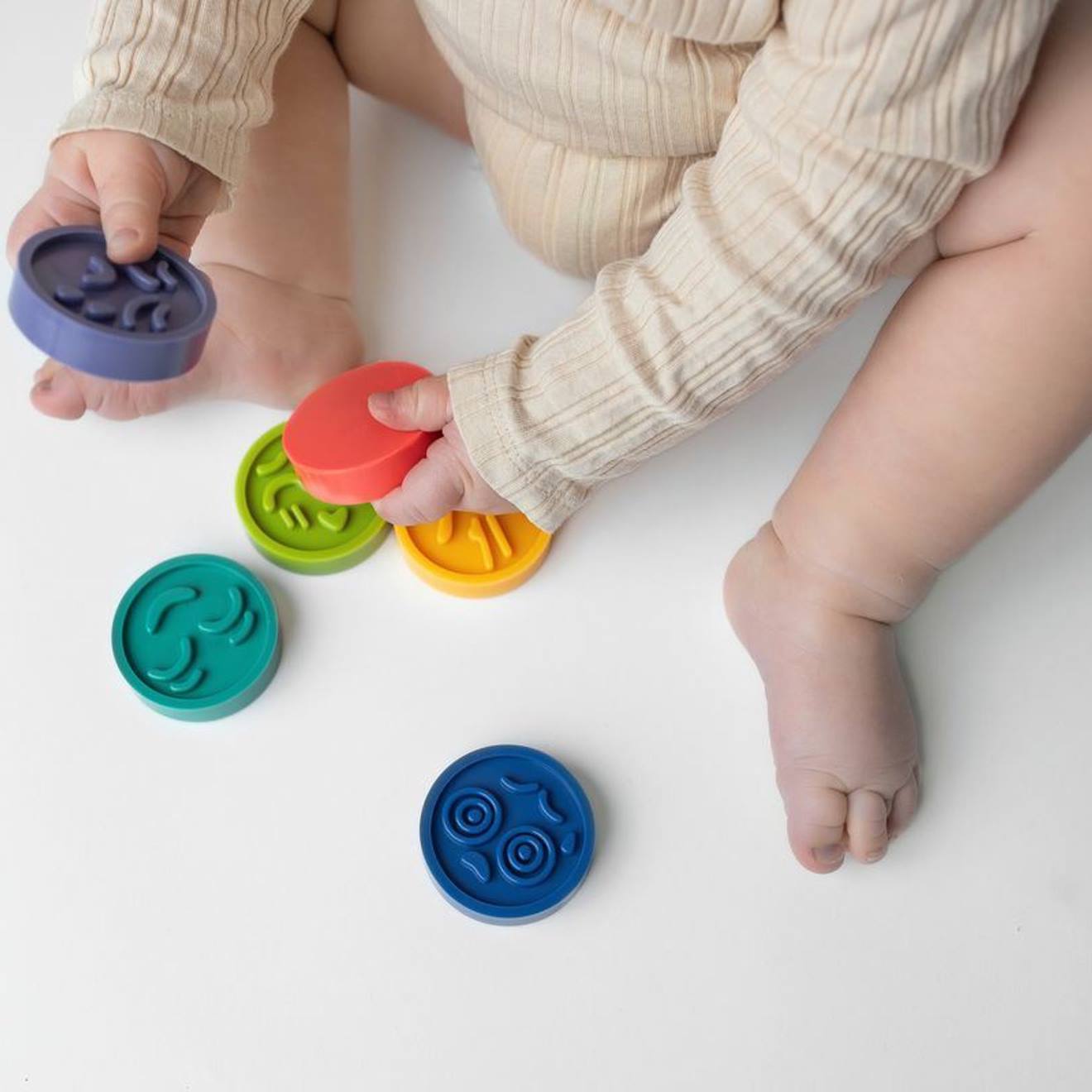 Jouet d'éveil montessori – puzzles sensoriels émotions multicolore