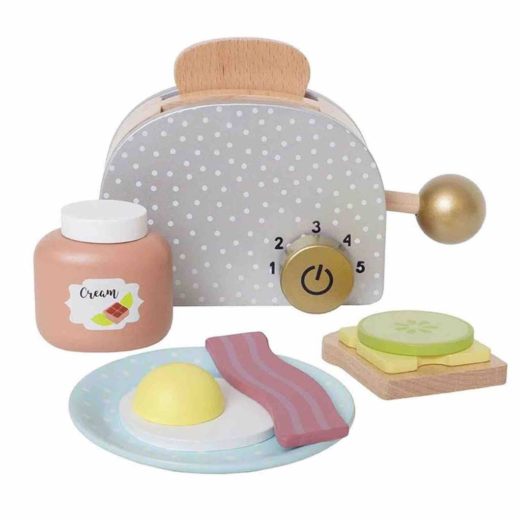Jouet en bois - dînette - petit déjeuner multicolore