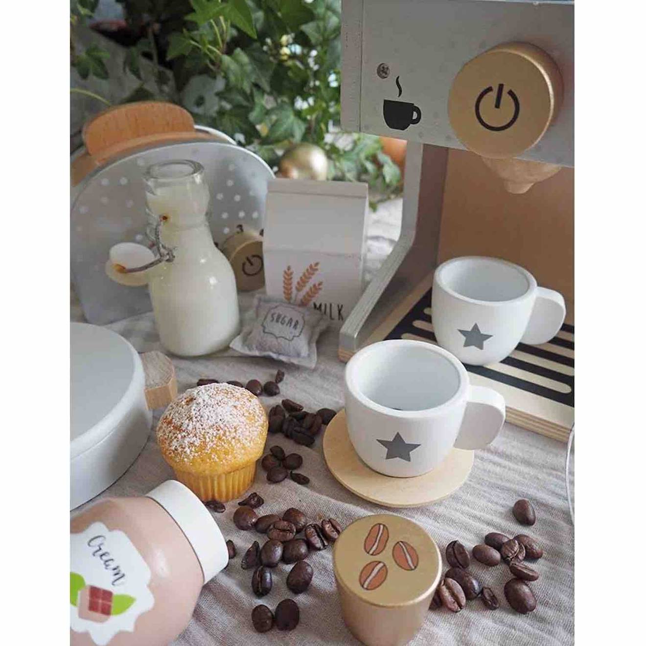 Jouet en bois - dînette - petit déjeuner multicolore