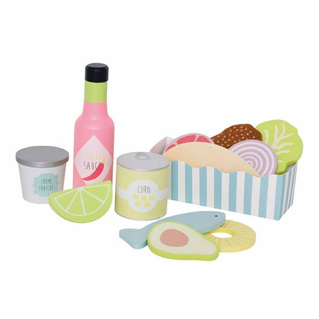 Jouet en bois - dînette - set tacos multicolore