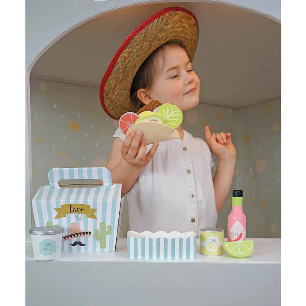 Jouet en bois - dînette - set tacos multicolore